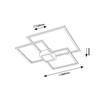 Plafoniera LED Rabalux 6868 Thabita 2250lm 4000K negru mat
