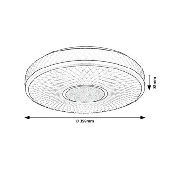 Plafoniera LED Rabalux 71137 Sedona2 1680lm 4000K negru
