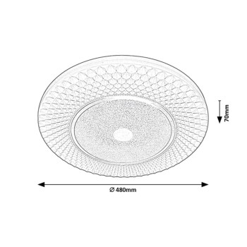 Plafoniera LED Rabalux 3254 Tornado 5470lm 3000-6500K crom