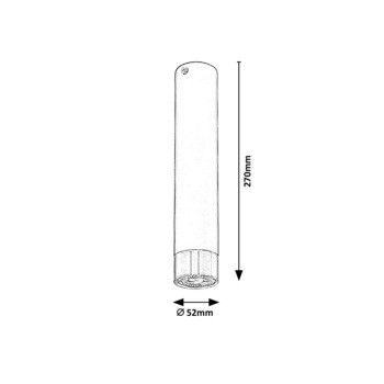 Plafoniera Rabalux 5075 Zircon GU10 1X MAX 5W negru mat