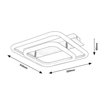 Plafoniera LED Rabalux 6996 Fandral 2870lm 4000K crom satin