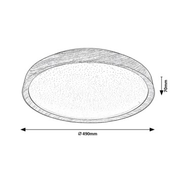 Plafoniera LED Rabalux 3500 Sherwood 4000lm 3000-6500K fag