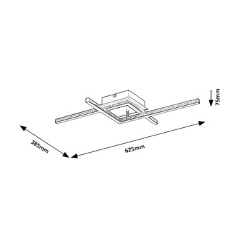 Plafoniera LED Rabalux 5267 Casimir 1250lm 4000K negru mat