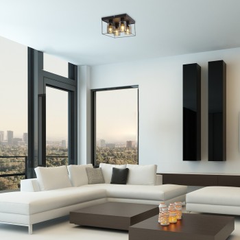 Plafoniera Rabalux 71034 Chadwick E27 4x MAX 25W negru
