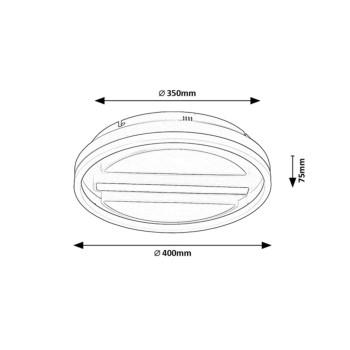 Plafoniera LED Rabalux 71112 Gremin 2750lm 3000+6000K alb