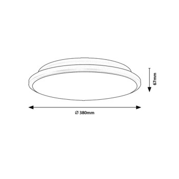 Plafoniera LED Rabalux 71128 Engon 1400lm 3000K negru