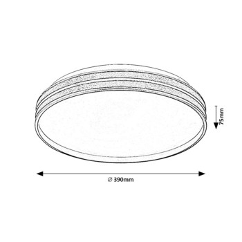 Plafoniera LED Rabalux 71141 Gandor 1850lm "3000
-6500"K negru