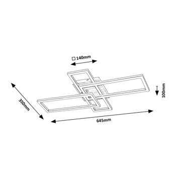 Plafoniera LED Rabalux 6590 Ashton 1870lm 4000K crom satin