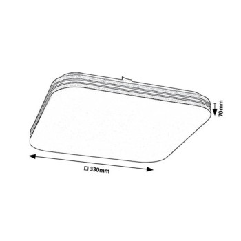 Plafoniera LED Rabalux 71176 Oscar2 1350lm 4000K alb
