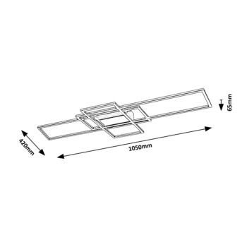 Plafoniera LED Rabalux 6869 Thabita 4200lm 3000-6500K crom satin