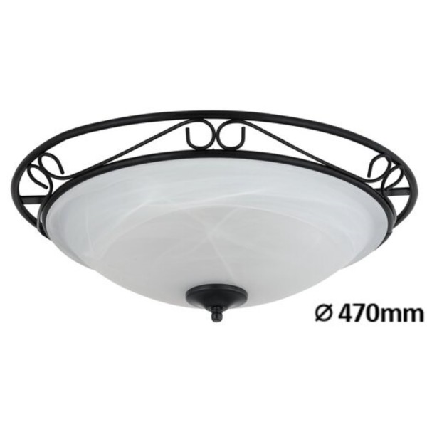 Plafoniera Rabalux 3723 Athen E27 3x MAX 60W negru