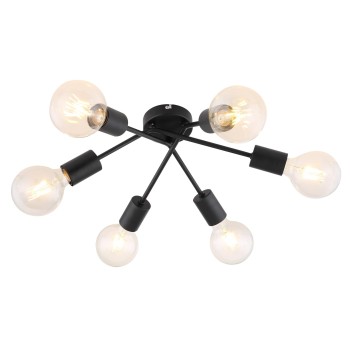Plafoniera Rabalux 3990 Lamar E27 6x MAX 40W negru mat