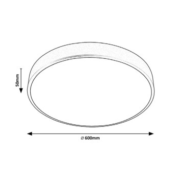 Plafoniera LED Rabalux 3317 Tesia 5000lm 3000-6000K argintiu