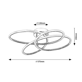 Plafoniera LED Rabalux 6955 Piero 2000lm 4000K crom