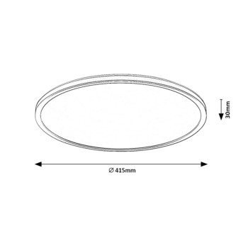 Plafoniera LED Rabalux 2290 Rasmus 2000lm 4000K argintiu