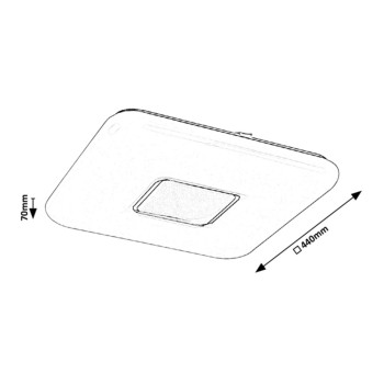 Plafoniera LED Rabalux 4634 Tayla 6800lm 3000-6500K crom