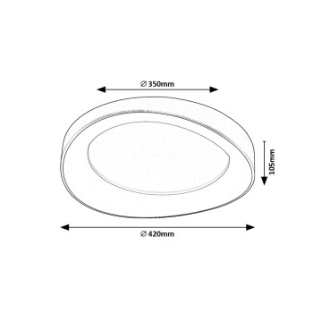 Plafoniera LED Rabalux 71055 Iliana 2600lm 3000K argintiu