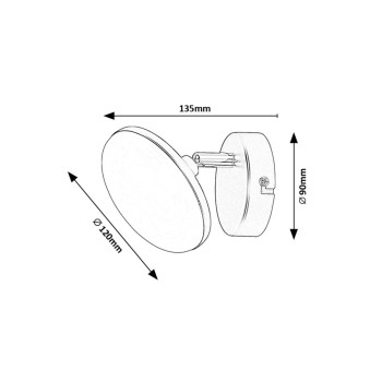 Plafoniera LED Rabalux 71062 Madi 370lm 3000K negru mat