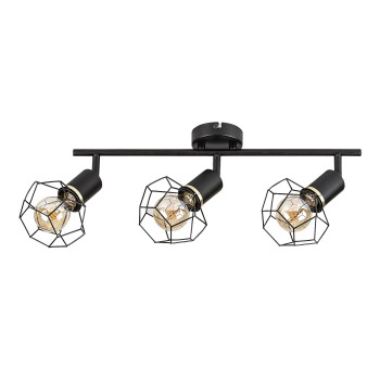 Plafoniera Rabalux 71067 Fran E27 3x MAX 40W negru mat