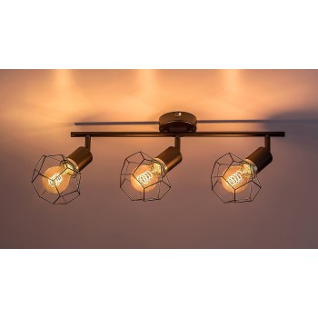 Plafoniera Rabalux 71067 Fran E27 3x MAX 40W negru mat