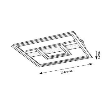 Plafoniera LED Rabalux 71071 Sidona 2300lm 3000K negru