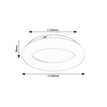 Plafoniera LED Rabalux 71168 Celie 2550lm 4000K alb