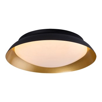 Plafoniera LED Rabalux 71187 Hafsa 1250lm 3000K negru/ auriu