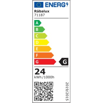 Plafoniera LED Rabalux 71187 Hafsa 1250lm 3000K negru/ auriu