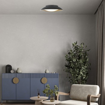 Plafoniera LED Rabalux 71187 Hafsa 1250lm 3000K negru/ auriu