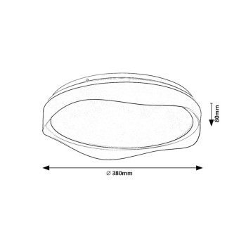 Plafoniera LED Rabalux 71250 Israh 1250lm 4000K gri