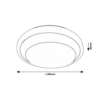 Plafoniera LED Rabalux 71273 Barbora 2000lm 4000K negru