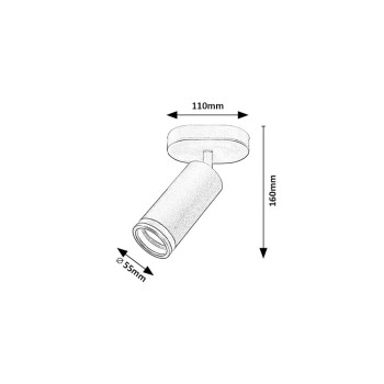 Plafoniera Rabalux 73033 Senobia GU10 1x MAX 35W negru