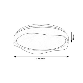 Plafoniera LED Rabalux 71249 Israh 1850lm 4000K gri