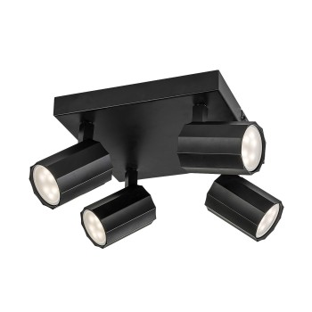 Plafoniera Rabalux 73026 Rogelio GU10 4X MAX 5W negru mat
