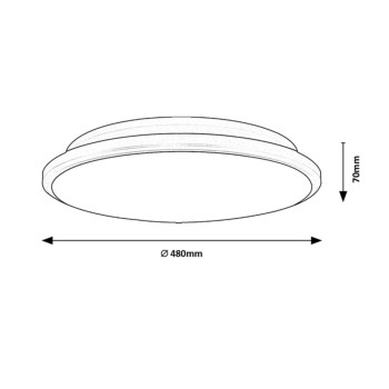 Plafoniera LED Rabalux 71131 Engon 3300lm 4000K argintiu
