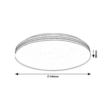 Plafoniera LED Rabalux 71177 Oscar2 1350lm 3000K alb