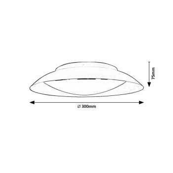 Plafoniera LED Rabalux 71188 Hafsa 1080lm 3000K negru/ auriu