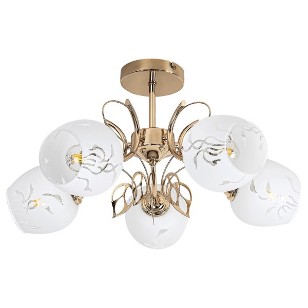 Plafoniera Rabalux 5099 Fauna E27 5x MAX 40W auriu