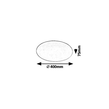 Plafoniera LED Rabalux 5445 Danny 3000lm 3000-6500K alb