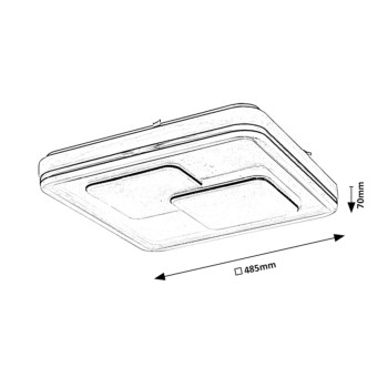 Plafoniera LED Rabalux 2604 Hecate 2970lm 4000K negru