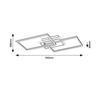 Plafoniera LED Rabalux 71014 Athelstan 2900lm 4000K argintiu/ aluminiu slefuit