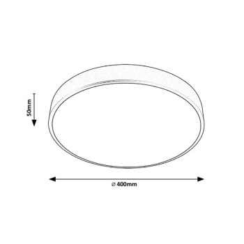 Plafoniera LED Rabalux 3314 Tesia 2600lm 3000K negru mat