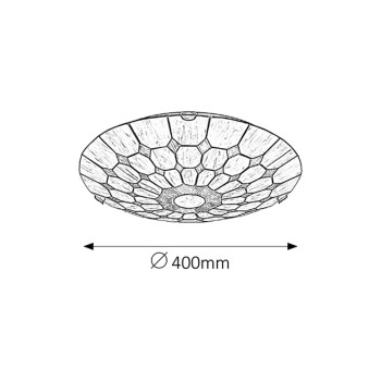 Plafoniera Rabalux 8091 Marvel E27 2x MAX 60W bronz