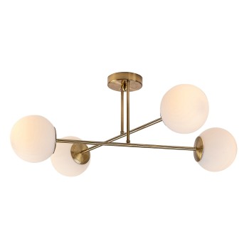 Plafoniera Rabalux 71082 Kiara E27 4x MAX 35W auriu, alb - 1