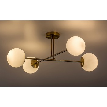 Plafoniera Rabalux 71082 Kiara E27 4x MAX 35W auriu, alb - 1