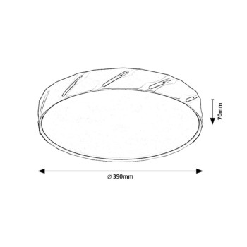 Plafoniera LED Rabalux 71120 Nessira 1100lm 4000K negru mat