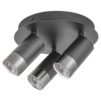 Plafoniera Rabalux 5071 Zircon GU10 3X MAX 5W negru mat