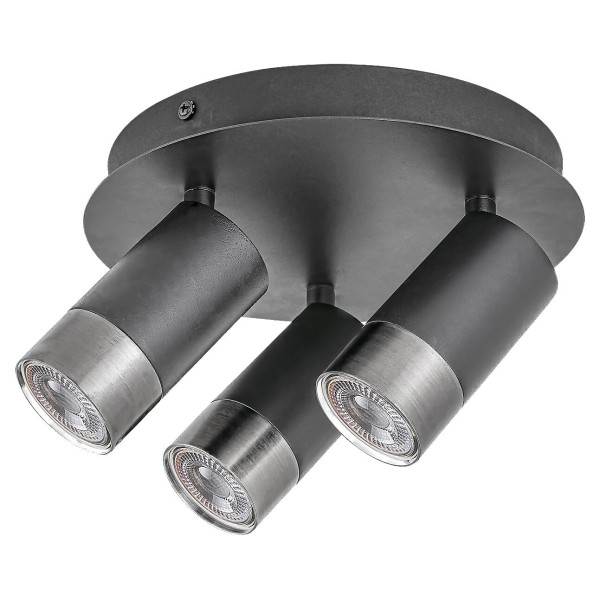 Plafoniera Rabalux 5071 Zircon GU10 3X MAX 5W negru mat