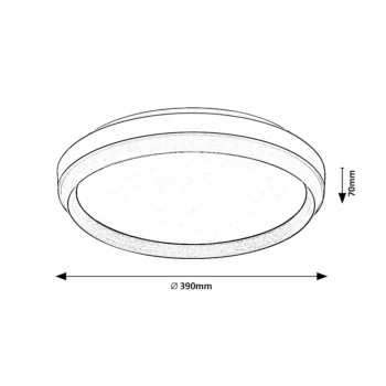 Plafoniera LED Rabalux 71159 Fontana 1100lm 3000K maro