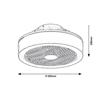Plafoniera LED Rabalux 6857 Dalfon 1500lm 3000-6000K gri